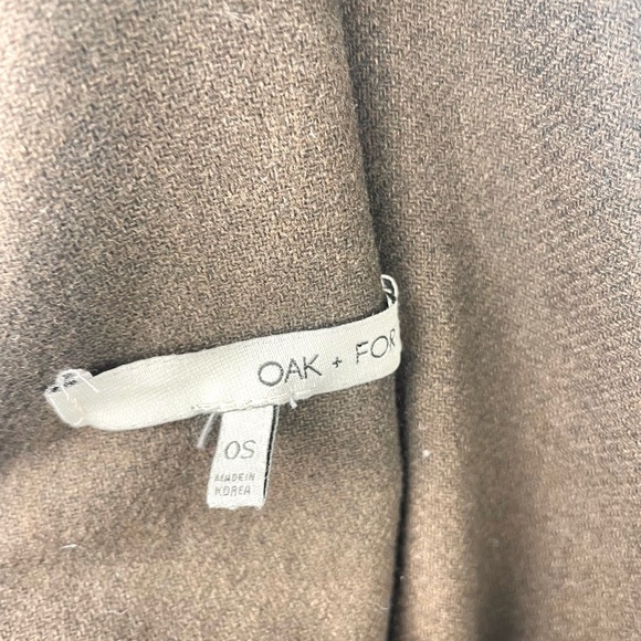 OAK + FORT Brown Wool Blend Pinafore Fit and Flare Dress Size OS - Picture 3 of 4